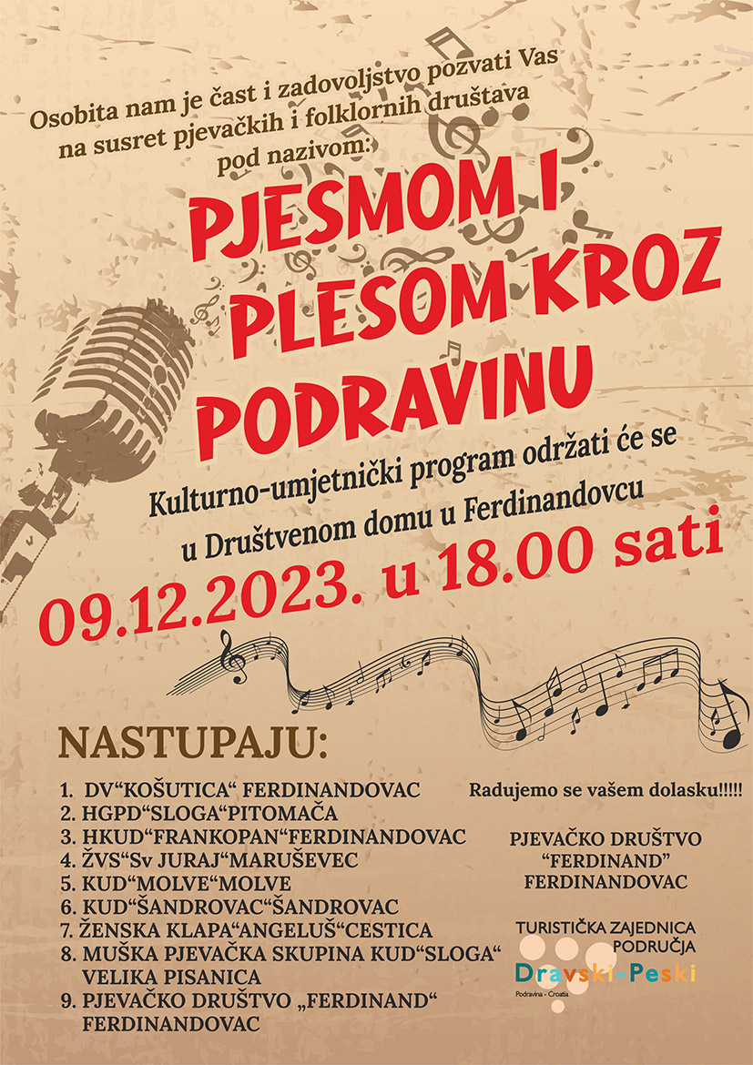 Pjevacko drustvo Ferdinand plakat