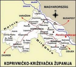 Karta Koprivničko-križevačke županije
